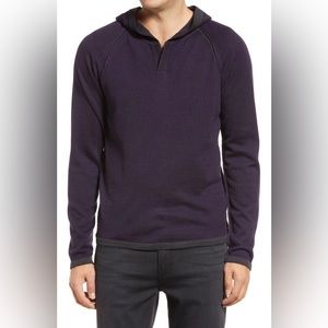 Robert Barakett Highgate Wool Blend Hoodie Sweater in Purple